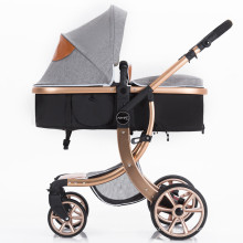 O melhor carrinho de bebê dobrável em liga de alumínio multifuncional de última geração com almofada lavável e claraboia de malha